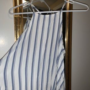 Blue and white tank top